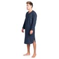thumbnail image 5 of Ashford & Brooks Mens Flannel Plaid Long Sleep Shirt Henley Nightshirt - Black/Charcoal/Royal Blue - 2X-Large, 5 of 5