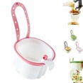 thumbnail image 1 of Wall-Mounted Kitchen Strainer Basket, Faucet Hanging Strainer, Multi Functional Strainers Basket, Automatic Dumping Kitchen Draining Baskets, Hands Free to Empty Peel Scrap and Leftover (Pink), 1 of 9