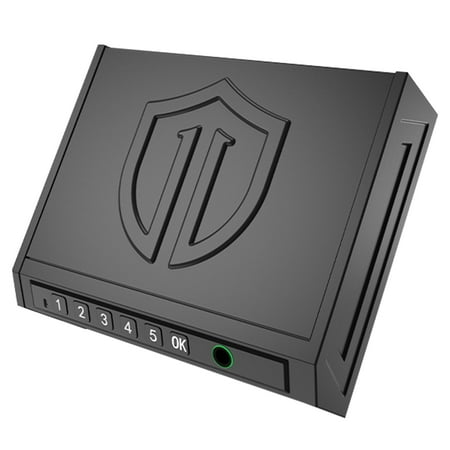 Portable Mini Gun Safes Anti-theft Fingerprint Quick Access Pistol Safe For Home Bedside Nightstand Car