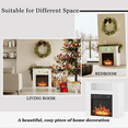 thumbnail image 2 of Waleaf 28" Electric Fireplace with Mantel Wooden Surround Freestanding Firebox for Living Room,White, 2 of 7