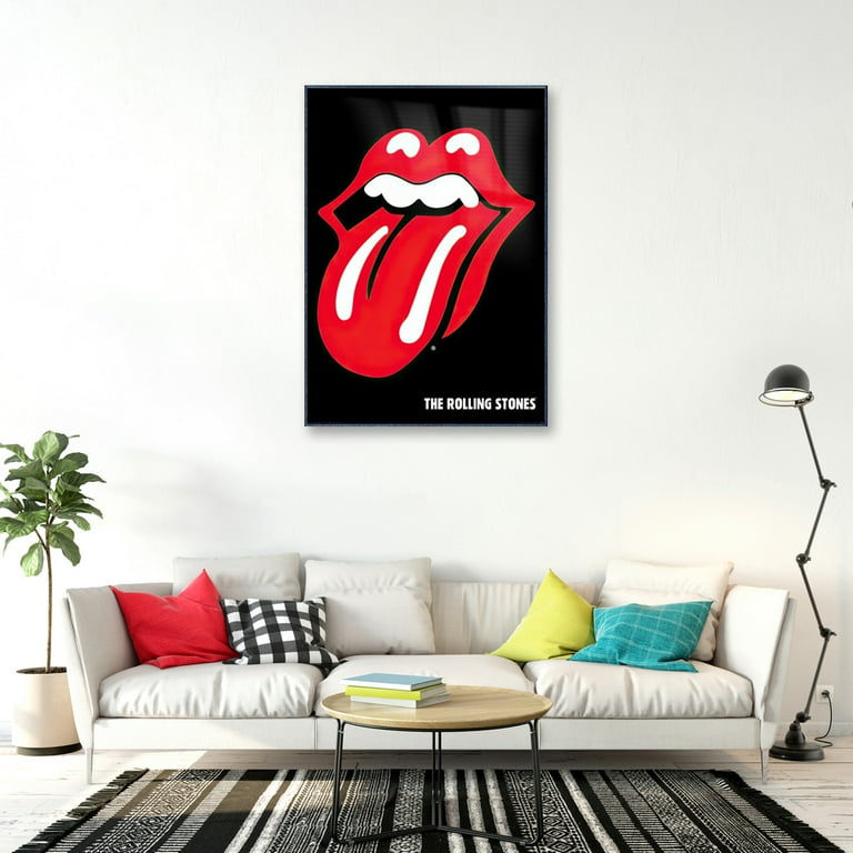 The Rolling Stones - Framed Music Poster (Logo - Lips & Tongue) (Orbit Blue  Aluminum Frame)