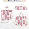 thumbnail image 6 of FORMRS Womens Corduroy Tote Bag Crossbody Shoulder Handbag with Pocket, Pink Ice Cream, 6 of 7