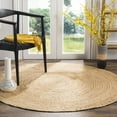 thumbnail image 4 of SAFAVIEH Natural Fiber Cebrail Braided Jute Area Rug, Natural, 3' x 3' Round, 4 of 5