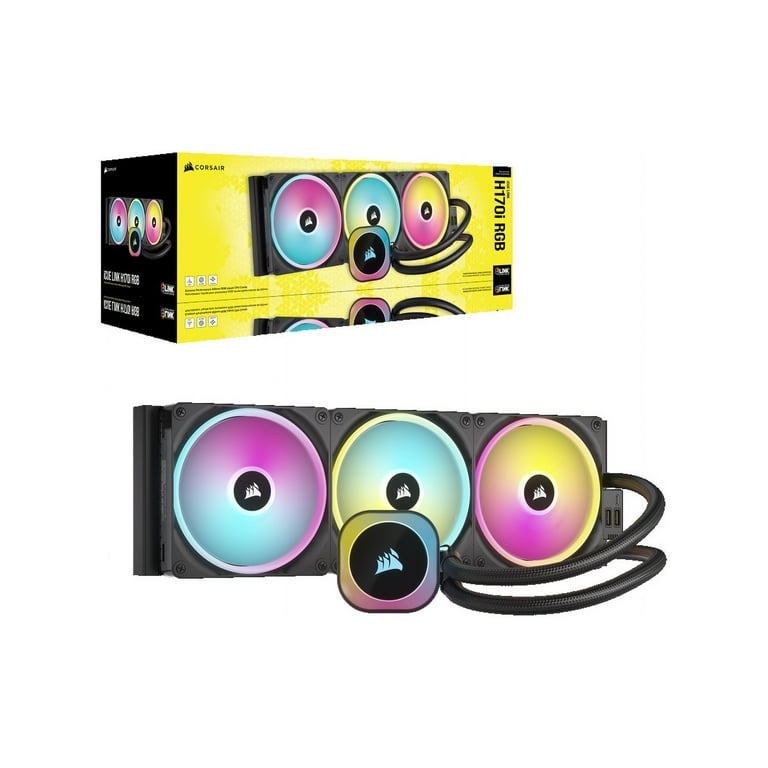 CORSAIR iCUE LINK H170i RGB Liquid CPU Cooler - QX140 RGB Fans - Large 420mm Radiator - Fits Intel® LGA 1700, AMD® AM5 - iCUE LINK System Hub Included CORSAIR iCUE LINK H170i RGB Liquid CPU Cooler - QX140 RGB Fans - Large 420mm Radiator - Fits Intel® LGA 1700, AMD® AM5 - iCUE LINK System Hub Included