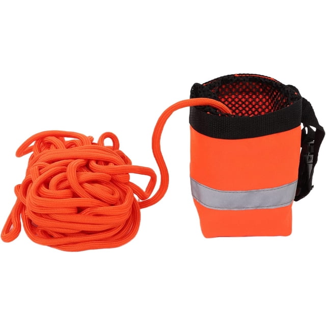 Yazoeia Water Floating Rope, 30 Meters Sea Rescue Reflective Rope, Reflective Whistle, Mesh Ventilation Design, for Water Sports, Water Rescuing, Oxford Cloth, Orange, 1 Pack CJC912-192484