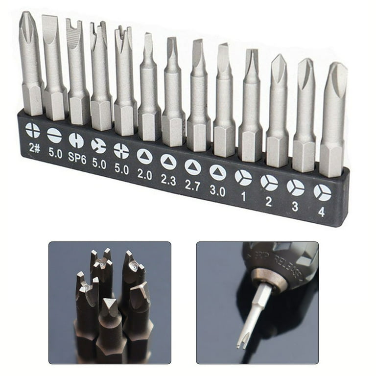 13pcs Special shaped Screwdriver Set PH2 U Y Shape Triangle 50mm Screwdriver Bit