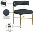 thumbnail image 2 of Meridian Furniture Rivage Navy Linen Textured Fabric Dining Chair (Set of 2), 2 of 8