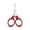 Red, variant on Stainless Steel Scissors | Ngxiha Anti-Rust Folding Scissors Glasses-Shaped Mini Shear, Safety Portable Scissors, Foldable Pocket Scissor, Suitable for Home, Office, Craft, Sewing - 1 Pc - Blue