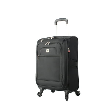 Protégé Arendale 20" Expandable Spinner Rolling Carry-on Luggage - Black