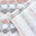 thumbnail image 4 of Home Weavers Orion Collection 100% Cotton Bathroom Rug, Non Slip Bath Mat Water Absorbent Soft Shaggy Mat Machine Washable, Thick Plush Rugs for Shower - 17"X24", Coral, 4 of 5