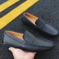 thumbnail image 4 of Men's Casual Loafers Slip On Leather Shoes Lightweight Driving Shoes Moccasins Classic Penny Loafer Flats Boat Shoes, 4 of 7