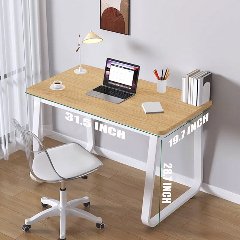 Computer Desk Modern Simple Style Desk for Home Office, 31.5 inch Small Writing Table or Bedroom,Natural