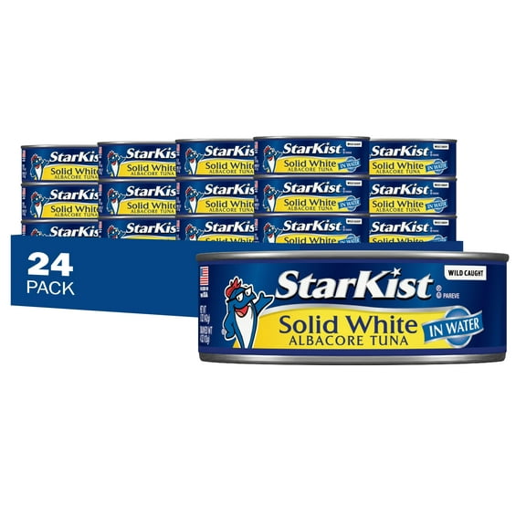 Solid White Albacore Tuna In Water, 4 - 5 Oz Can (Pack Of 6) - 24 Cans Total