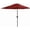red, variant on EDX 10ft the lamp bead is in the middle of the pillar umbrella Square Deluxe Offset Umbrella 360°Rotation & Integrated Tilting System & LED lights for Market Garden Deck Pool Backyard Patio,brown