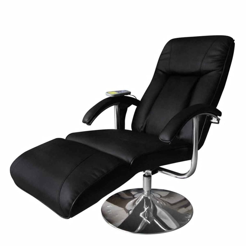 Massage Chair Black Faux Leather - Walmart.com - Walmart.com