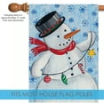thumbnail image 5 of Toland Home Garden Stringin' Snowman Winter Flag Double Sided 28x40 Inch, 5 of 5