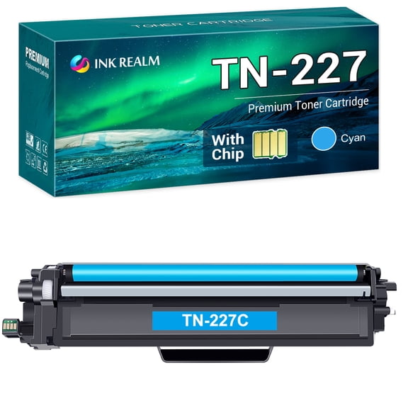 Ink realm 1-Pack Compatible Toner Replacement for Brother TN-227C HL-L3270CDW L3210CW L3230CDW L3230CDN HL-L3290CDW MFC-L3710CW MFC-L3750CDW MFC-L3770CDW Printer Ink Cyan