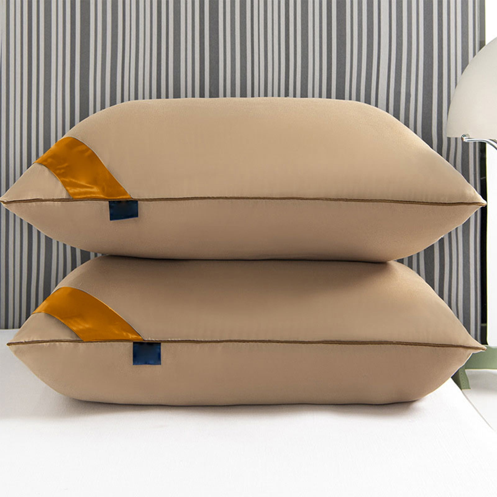 King Size Bed Pillows Set of 2, Gusseted Pillows for Sleeping, Down Alternative Fluffy Pillows for Back, Stomach & Side Sleepers, Machine Washable Hotel Quality Bed Pillows