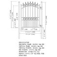 thumbnail image 6 of ALEKO Outdoor Garden Yard 5 x 4 feet Steel Pedestrian Gate London Style Black, 6 of 7