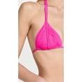 thumbnail image 5 of PQ Swim Women's Isla Triangle Bikini Top - Back Tie Closure, Removable Padding, Women's Swimsuit Top (Hot Pink, D), 5 of 5