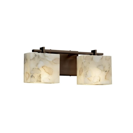 - Justice Designs Alabaster Rocks Era 2-LT Bath Bar - Dark Bronze - ALR-8442-55-DBRZ