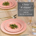 thumbnail image 3 of Elegant Disposable Blush Plates For Party - (24 Pc) Heavy Duty Disposable Salad Plates 7.5”, Fine Plastic Dishes For Elegant China Look, Great for Birthday Parties, Events, Dining & Servings, Silver, 3 of 5