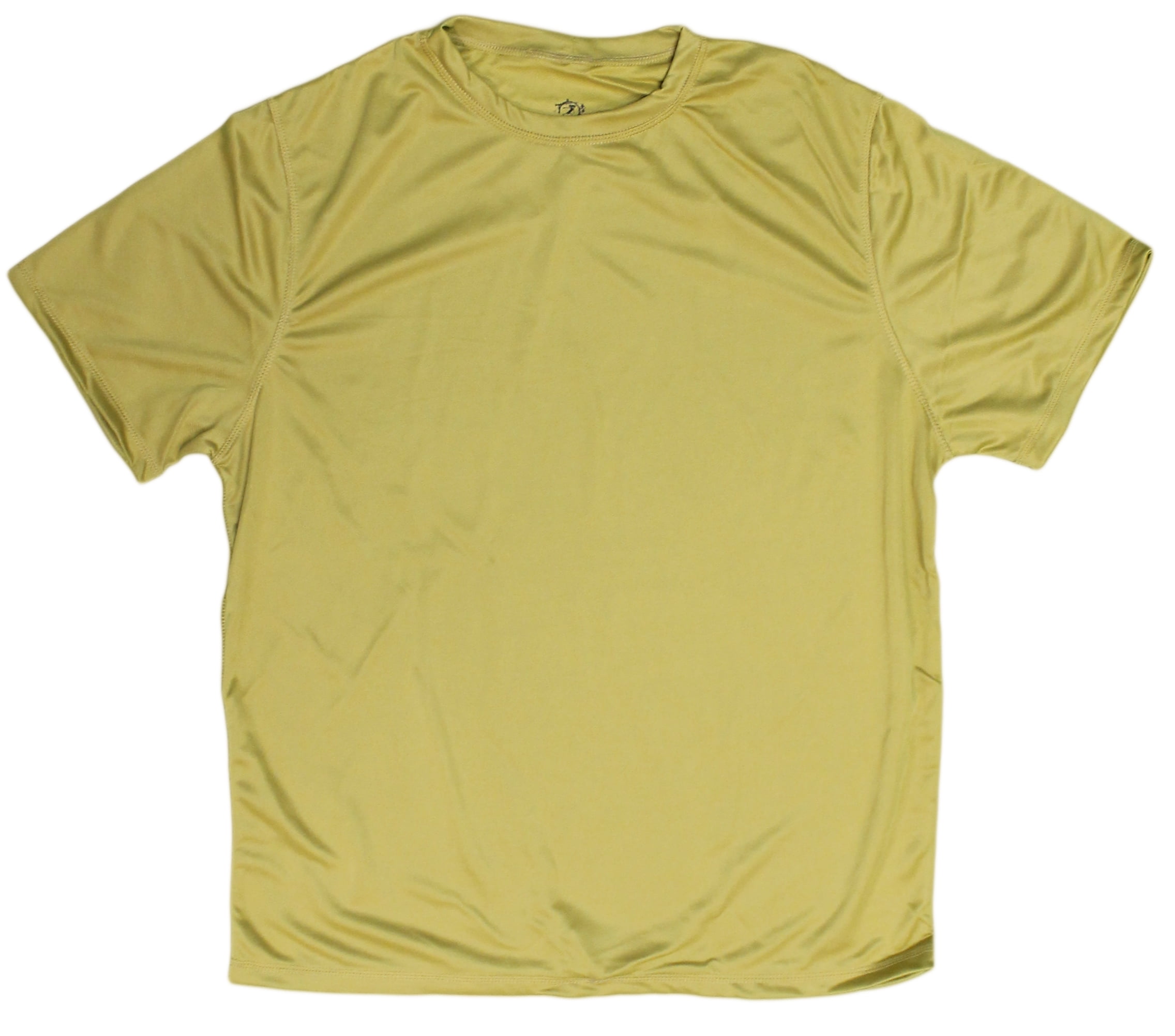 Tribal Surf Men's Short Sleeve Loosefit Fast Dry Rash Guard (Gold/No