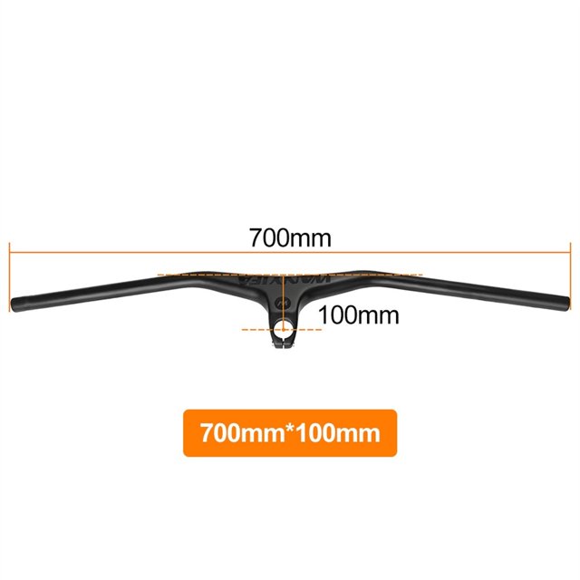 Poignée Intégrée en Carbone pour Guidon de VTT 28.6mm 17 Degrés Pièces de Vélo, Longue Durée