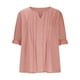 thumbnail image 5 of Conjuntos de otoño para mujer,Blusa de lentejuelas para mujer, manga corta, cuello en V, poliéster, corte holgado, informal, sopatenor, 5 of 9