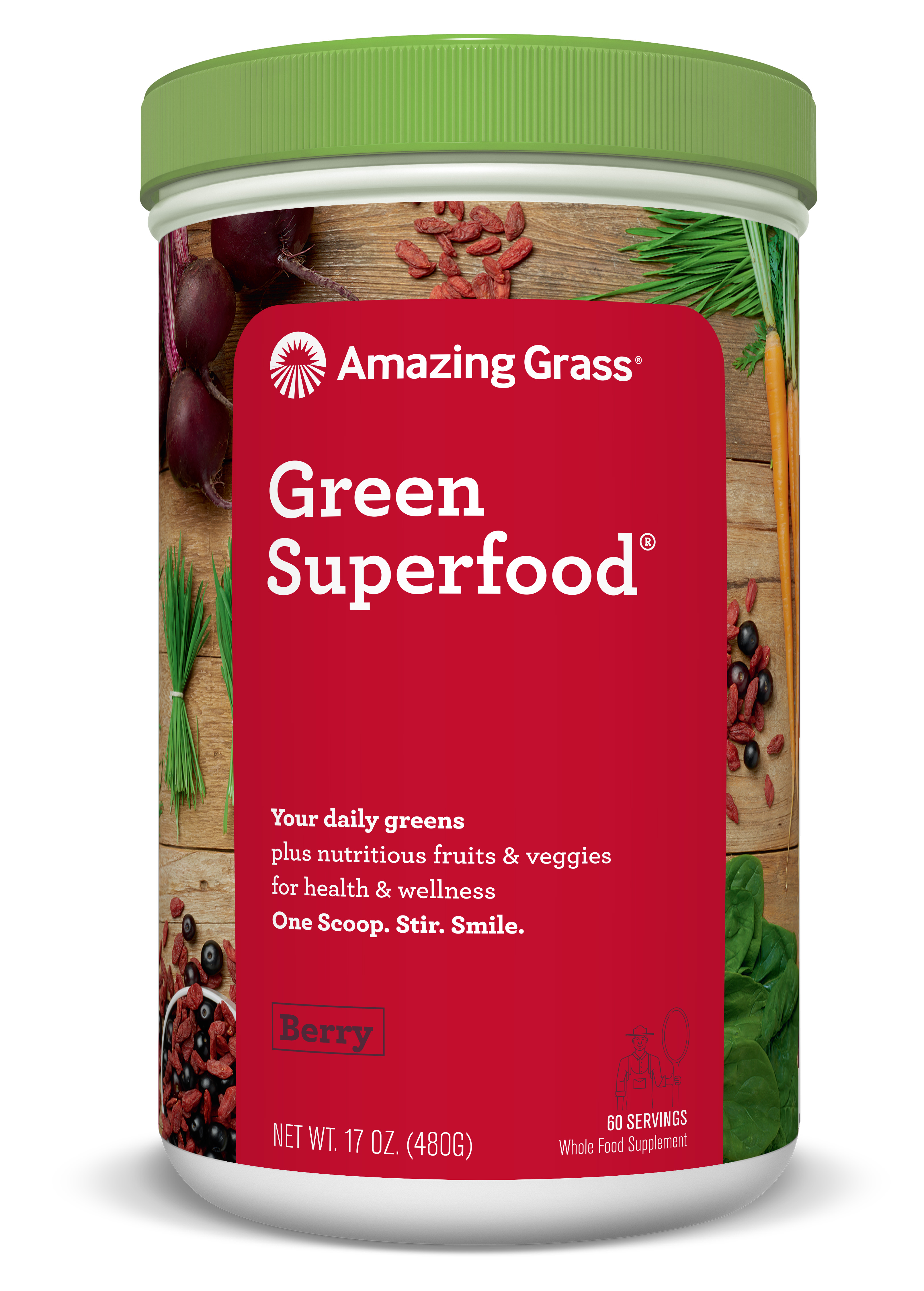 Amazing Grass Green Superfood Powder Berry 60 Servings Walmart 