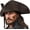 Brown, variant on Pirate Hat for Women Men Colonial Tricorn Halloween Adult Revolutionary war Costume Accessory