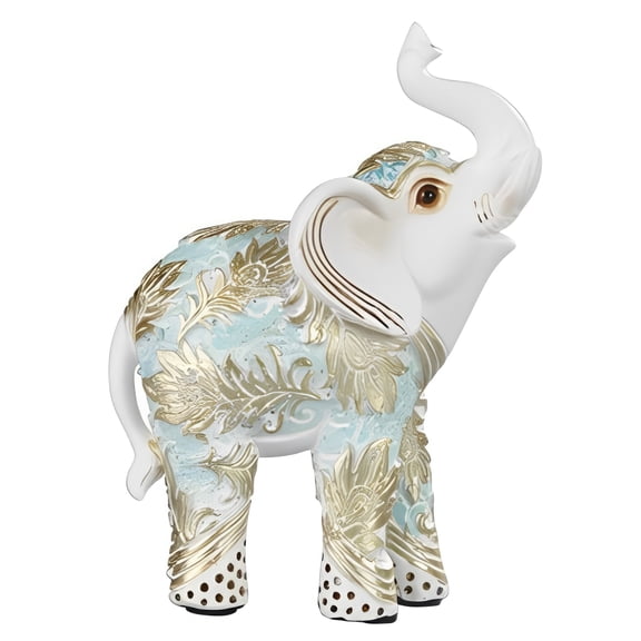 FC Design 4.75"H Thai Elephant in Baby Blue Figurine Statue Sculpture Ornament Decoration Home/Room Decor and Unique Gift Ideas for Housewarming, Holidays and Birthdays