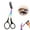 Black, variant on Eyebrow Trimmer Scissor, 2-in-1 Professional Eyebrow Scissors with Comb, Stainless Steel Precision Eyebrow Cutter Hair Removal Makeup Tool for Women and Men
