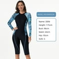 thumbnail image 6 of Women's Swimwear Long-sleeved Surfing Suits Shorts Diving Suits With Chest Pads And No Steel Supports Conservative Swimsuits Black,L, 6 of 8