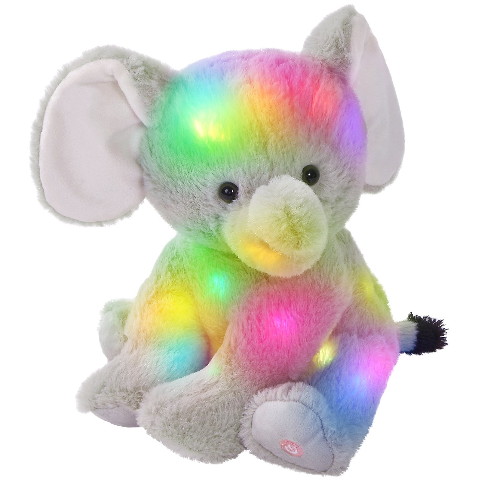 CozyWorld 10'' Light Up Stuffed Animals Baby Elephant Cute Plush Toys ...