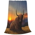 thumbnail image 2 of Honeii Yak Print Fleece Blanket - Throw Blanket for Bed, Sofa, Couch, Camping, and Travel , Microplush Ultra Soft Warm Blanket-50"x40", 2 of 7