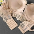 thumbnail image 6 of Sopiago Women's Full Coverage Bras Unlined Lace Sexy Plus Size Womans Bra Beige,L, 6 of 7