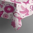 thumbnail image 4 of Pink Breast Cancer and Love Rectangle Tablecloth 60"x120",Waterproof Polyester Rectangle Table Cloth, Wipeable Spillproof Polyester Tablecloth for Dining, Camping, Indoor and Outdoor, 4 of 6