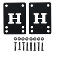 thumbnail image 1 of Skateboard Riser Pads and Hardware 1/8" (3mm) Black Risers and 1" Bolts, 1 of 1