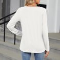 thumbnail image 6 of STETMN Women's Notch V Neck T-Shirt Casual Long Sleeve Tops Fall Cozy Lightweight Layer Shirts, 6 of 6