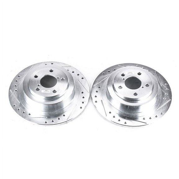 Power Stop Rear Pair of Drilled and Slotted Brake Rotors JBR945XPR