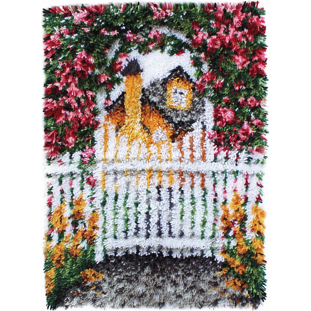 Wonderart Latch Hook Kit, 24" x 34", Garden Gate