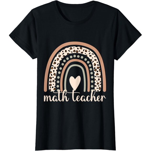 Leopard Rainbow. Math Teacher Professor T-Shirt