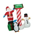 thumbnail image 3 of Inflables navideños de Papá para exteriores con pingüino y muñeco de nieve, decoración navideña con LED incorporado para fiestas en césped., 3 of 8
