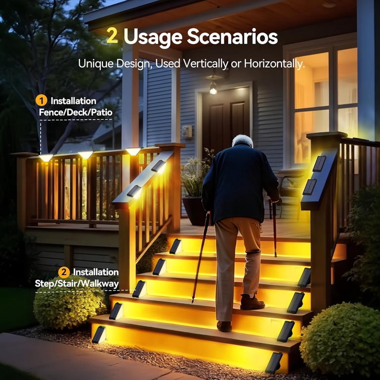 Tecknet Solar Step Lights, 24 LED, 2 Brightness Modes photo 3