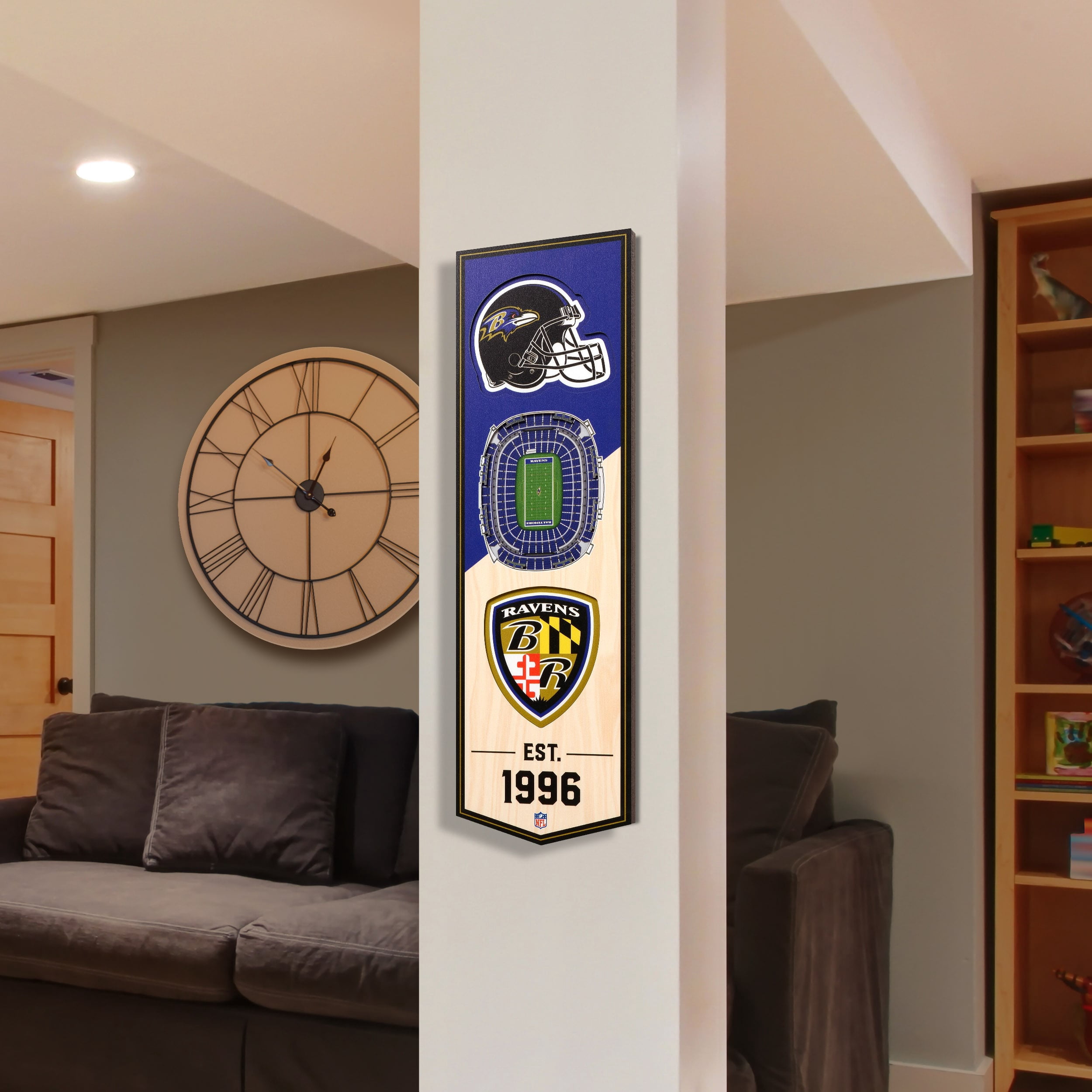 Baltimore Ravens 6'' x 19'' 3D StadiumView Banner