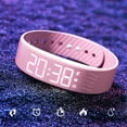 thumbnail image 2 of Smart Watch Fitness Tracker - Silent Vibration Alarm, Step Counter, Stopwatch, USB Charging, Sleek Design for Men & Women,Light Pink, 2 of 6