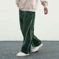 thumbnail image 4 of Men's Parachute Sweatpants,Y2k Baggy Track Pants with Pockets,Drawstring Wide Leg Casual Trousers Streetwear Dark Green L, 4 of 9