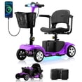 thumbnail image 3 of Arshin 4 Wheels Mobility Scooter with USB Port for Seniors,Electric Folding Wheelchair Device for Travel(Purple), 3 of 18