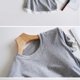 thumbnail image 5 of Pijama de manga corta para mujer, de verano, ligero y transpirable, con almohadillas para el pecho y camisetas de manga corta. Pijama de poliéster para mujer., 5 of 7